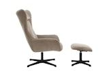 SalesFever® Sessel und Hocker mit Drehfunktion in Cordoptik Braun Daphne 367834 Miniaturansicht - 5