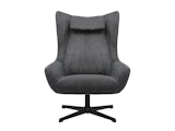 SalesFever® Sessel und Hocker mit Drehfunktion in Cordoptik Grau Daphne 367841 Miniaturansicht - 7