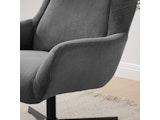 SalesFever® Sessel und Hocker mit Drehfunktion in Cordoptik Grau Daphne 367841 Miniaturansicht - 3