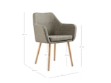 SalesFever® Armlehnstuhl mit Bezug aus Strukturstoff Braun Darla 367681 Miniaturansicht - 7