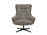 SalesFever® Sessel mit Drehfunktion aus Chenillestoff Dunkelgrau Evangeline 367773 Miniaturansicht - 4