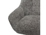 SalesFever® Sessel mit Drehfunktion aus Chenillestoff Dunkelgrau Evangeline 367773 Miniaturansicht - 8