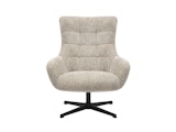 SalesFever® Sessel mit Drehfunktion aus Chenillestoff Hellgrau Evangeline 367780 Miniaturansicht - 4