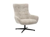 SalesFever® Sessel mit Drehfunktion aus Chenillestoff Hellgrau Evangeline 367780 Miniaturansicht - 1