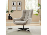 SalesFever® Sessel mit Drehfunktion aus Chenillestoff Hellgrau Evangeline 367780 Miniaturansicht - 2