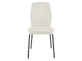 SalesFever® Stuhl 2er Set aus Samt mit Wabensteppung Beige Freddie 371398 Miniaturansicht - 2