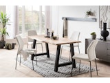 SalesFever® Stuhl 2er Set aus Samt mit Wabensteppung Beige Freddie 371398 Miniaturansicht - 7
