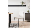 SalesFever® Stuhl 2er Set aus Samt mit Wabensteppung Beige Freddie 371398 Miniaturansicht - 6