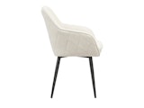 SalesFever® Esszimmerstuhl Beige aus Strukturstoff mit Armlehnen und Steppung Freja 367452 Miniaturansicht - 4