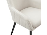 SalesFever® Esszimmerstuhl Beige aus Strukturstoff mit Armlehnen und Steppung Freja 367452 Miniaturansicht - 6