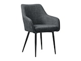 SalesFever® Esszimmerstuhl Anthrazit aus Strukturstoff mit Armlehnen und Steppung Freja 367469 Miniaturansicht - 1