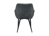 SalesFever® Esszimmerstuhl Anthrazit aus Strukturstoff mit Armlehnen und Steppung Freja 367469 Miniaturansicht - 5