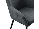SalesFever® Esszimmerstuhl Anthrazit aus Strukturstoff mit Armlehnen und Steppung Freja 367469 Miniaturansicht - 6