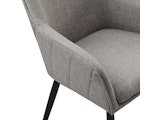 SalesFever® Esszimmerstuhl Taupe aus Strukturstoff mit Armlehnen und Steppung Freja 367476 Miniaturansicht - 6