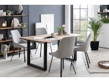 SalesFever® Esszimmerstuhl 2er Set mit Strukturstoff in Baumwolloptik Grau George 369036 Miniaturansicht - 7