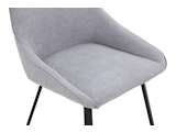 SalesFever® Esszimmerstuhl 2er Set mit Strukturstoff in Baumwolloptik Grau George 369036 Miniaturansicht - 5