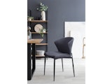 SalesFever® Esszimmerstuhl 2er Set mit Strukturstoff in Baumwolloptik Anthrazit Hygge 369005 Miniaturansicht - 6