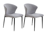 SalesFever® Esszimmerstuhl 2er Set mit Strukturstoff in Baumwolloptik Grau Hygge 369012 Miniaturansicht - 1