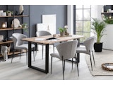 SalesFever® Esszimmerstuhl 2er Set mit Strukturstoff in Baumwolloptik Grau Hygge 369012 Miniaturansicht - 7