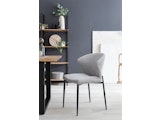 SalesFever® Esszimmerstuhl 2er Set mit Strukturstoff in Baumwolloptik Grau Hygge 369012 Miniaturansicht - 6