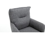 SalesFever® Armlehnstuhl mit 360° Drehfunktion aus Strukturstoff Anthrazit Linus 367728 Miniaturansicht - 7