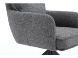 SalesFever® Armlehnstuhl mit 360° Drehfunktion aus Strukturstoff Anthrazit Linus 367728 Miniaturansicht - 9