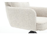 SalesFever® Armlehnstuhl mit 360° Drehfunktion aus Strukturstoff Beige Linus 367735 Miniaturansicht - 9