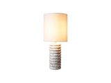 SalesFever® Tischleuchte mit Marmor-Standfuß 65 cm Lampenschirm Leinen Beige Mavie 367438 Miniaturansicht - 1