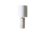 SalesFever® Tischleuchte mit Marmor-Standfuß 65 cm Lampenschirm Leinen Beige Mavie 367438 Miniaturansicht - 2