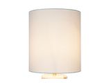 SalesFever® Tischleuchte mit Marmor-Standfuß 65 cm Lampenschirm Leinen Beige Mavie 367438 Miniaturansicht - 3