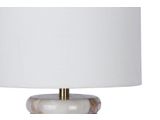 SalesFever® Tischleuchte mit Marmor-Standfuß 65 cm Lampenschirm Leinen Beige Mavie 367438 Miniaturansicht - 4