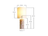 SalesFever® Tischleuchte mit Marmor-Standfuß 65 cm Lampenschirm Leinen Beige Mavie 367438 Miniaturansicht - 12