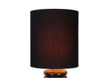 SalesFever® Tischleuchte mit Marmor-Standfuß 65 cm Lampenschirm Baumwolle Schwarz Mavie 367445 Miniaturansicht - 3