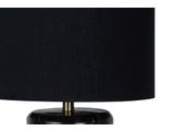 SalesFever® Tischleuchte mit Marmor-Standfuß 65 cm Lampenschirm Baumwolle Schwarz Mavie 367445 Miniaturansicht - 5