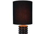 SalesFever® Tischleuchte mit Marmor-Standfuß 65 cm Lampenschirm Baumwolle Schwarz Mavie 367445 Miniaturansicht - 6