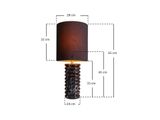SalesFever® Tischleuchte mit Marmor-Standfuß 65 cm Lampenschirm Baumwolle Schwarz Mavie 367445 Miniaturansicht - 12