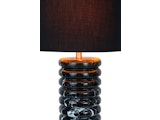 SalesFever® Tischleuchte mit Marmor-Standfuß 65 cm Lampenschirm Baumwolle Schwarz Mavie 367445 Miniaturansicht - 8