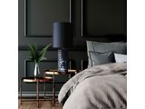 SalesFever® Tischleuchte mit Marmor-Standfuß 65 cm Lampenschirm Baumwolle Schwarz Mavie 367445 Miniaturansicht - 10
