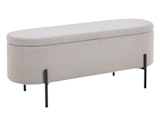 SalesFever® Bettbank aufklappbar mit Stauraumfunktion Bouclé Stoff Taupe Oscar 369487 Miniaturansicht - 1
