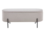 SalesFever® Bettbank aufklappbar mit Stauraumfunktion Bouclé Stoff Taupe Oscar 369487 Miniaturansicht - 2