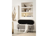 SalesFever® Bettbank aufklappbar mit Stauraumfunktion Bouclé Stoff Taupe Oscar 369487 Miniaturansicht - 6