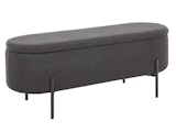 SalesFever® Bettbank aufklappbar mit Stauraumfunktion Bouclé Stoff Anthrazit Oscar 369494 Miniaturansicht - 1