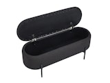 SalesFever® Bettbank aufklappbar mit Stauraumfunktion Bouclé Stoff Anthrazit Oscar 369494 Miniaturansicht - 3