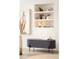 SalesFever® Bettbank aufklappbar mit Stauraumfunktion Bouclé Stoff Anthrazit Oscar 369494 Miniaturansicht - 5