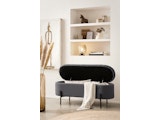 SalesFever® Bettbank aufklappbar mit Stauraumfunktion Bouclé Stoff Anthrazit Oscar 369494 Miniaturansicht - 6