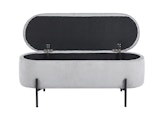 SalesFever® Bettbank aufklappbar mit Stauraumfunktion Cord-Optik Hellgrau Oscar 369517 Miniaturansicht - 4