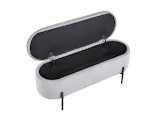 SalesFever® Bettbank aufklappbar mit Stauraumfunktion Cord-Optik Hellgrau Oscar 369517 Miniaturansicht - 3