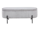 SalesFever® Bettbank aufklappbar mit Stauraumfunktion Cord-Optik Hellgrau Oscar 369517 Miniaturansicht - 2