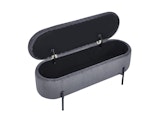 SalesFever® Bettbank aufklappbar mit Stauraumfunktion Cord-Optik Grau OSCAR 369524 Miniaturansicht - 4