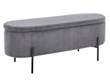 SalesFever® Bettbank aufklappbar mit Stauraumfunktion Cord-Optik Grau OSCAR 369524 Miniaturansicht - 1